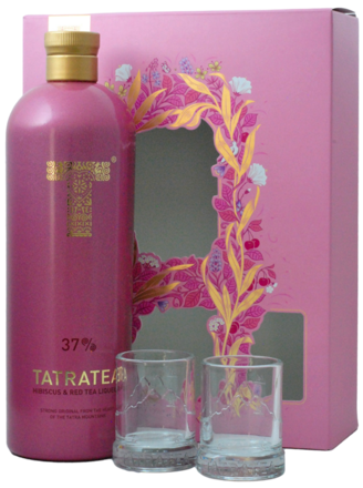 Tatratea Hibiscus & Red Tea + 2poháriky  37% 0,7L