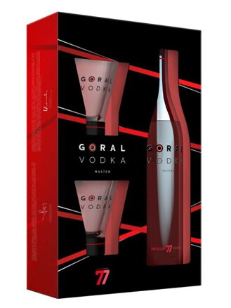 Goral Master 0,7l 40% + 2 poháre v kazete